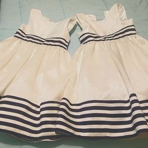 2 blue and white girls dresses size 6 and 6x